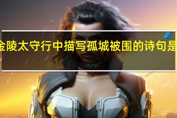 金陵太守行中描写孤城被围的诗句是哪一句
