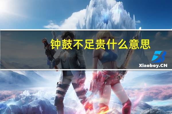 钟鼓不足贵什么意思
