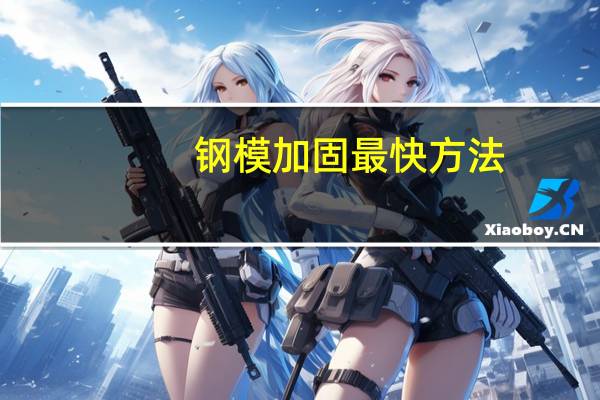 钢模加固最快方法