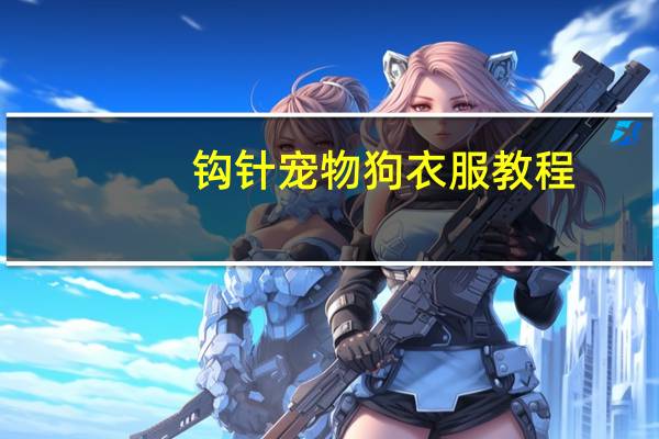 钩针宠物狗衣服教程