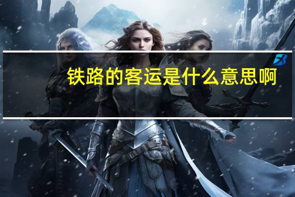 铁路的客运是什么意思啊