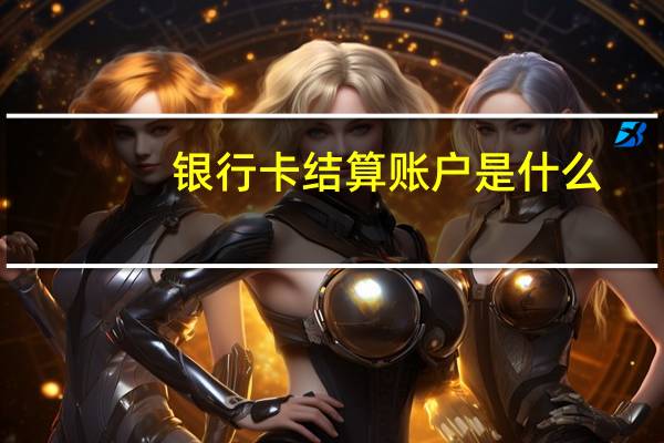 银行卡结算账户是什么