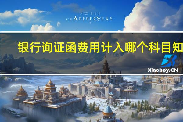 银行询证函费用计入哪个科目知乎（银行询证函费用计入哪个科目）