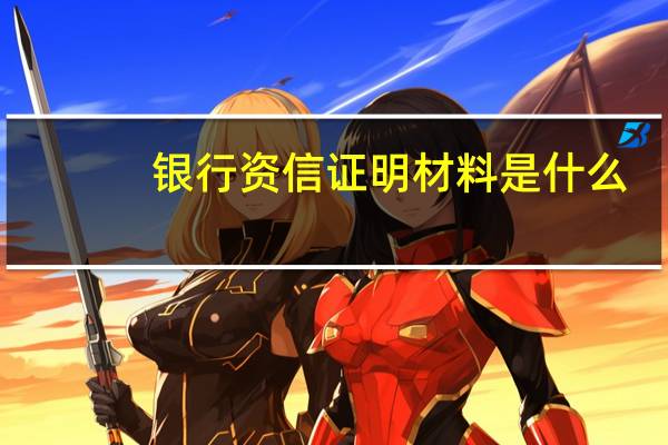 银行资信证明材料是什么(银行资信证明是什么样的证明)