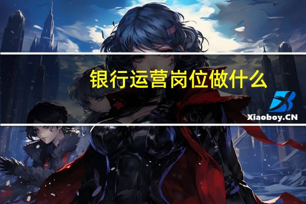 银行运营岗位做什么