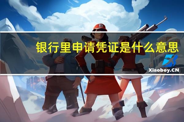 银行里申请凭证是什么意思