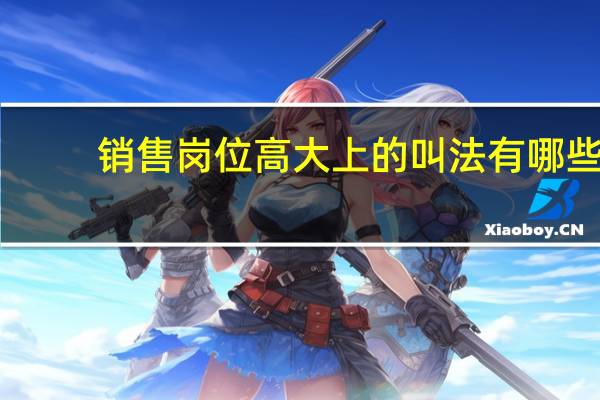 销售岗位高大上的叫法有哪些