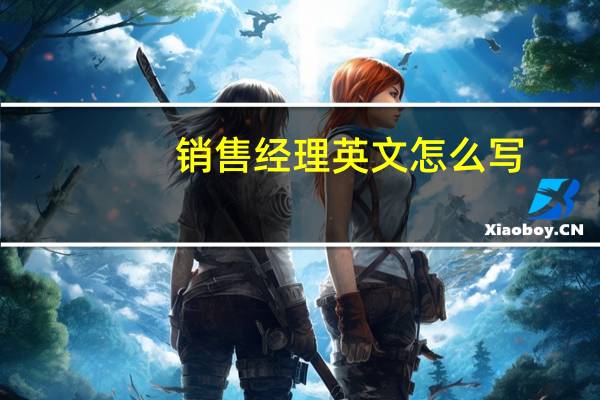 销售经理英文怎么写