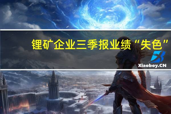 锂矿企业三季报业绩“失色”