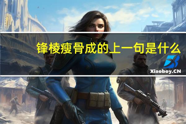 锋棱瘦骨成的上一句是什么