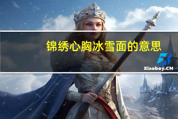 锦绣心胸冰雪面的意思