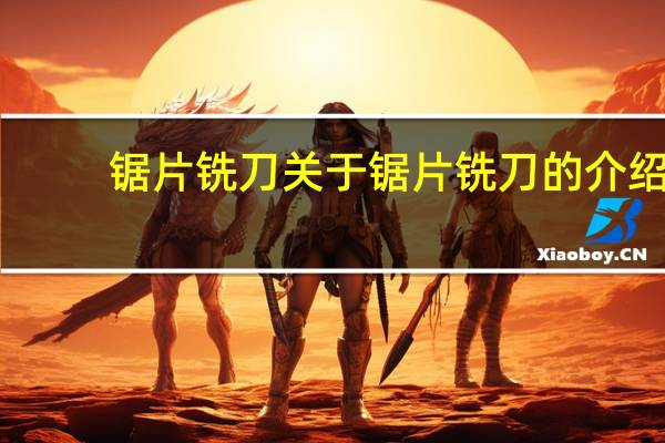 锯片铣刀 关于锯片铣刀的介绍