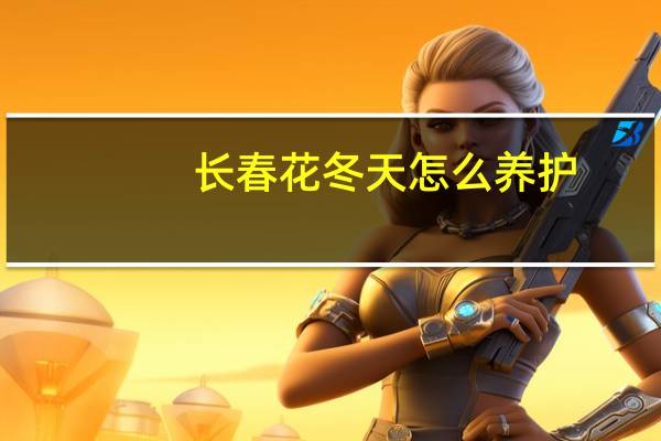 长春花冬天怎么养护