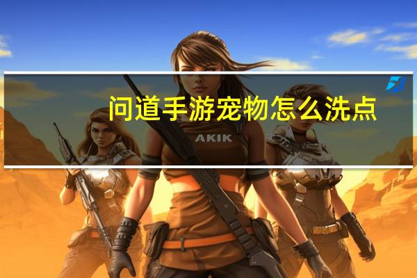 问道手游宠物怎么洗点