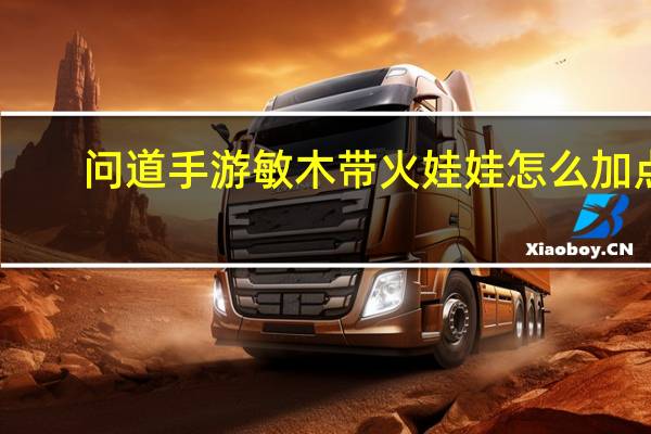 问道手游敏木带火娃娃怎么加点