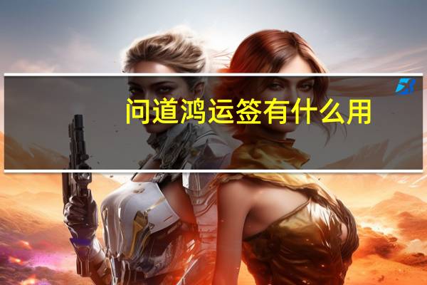 问道鸿运签有什么用