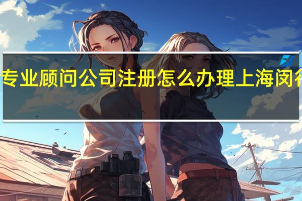 闵行专业顾问公司注册怎么办理 上海闵行注册公司