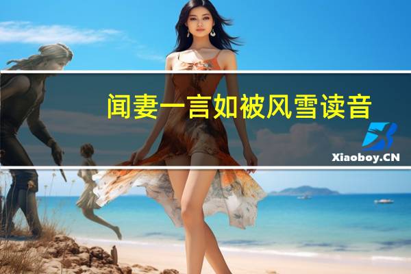 闻妻一言如被风雪读音