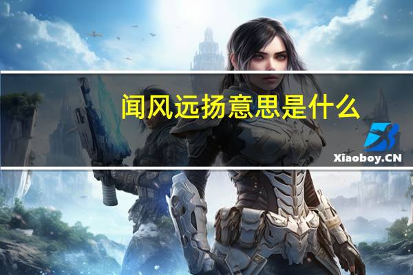 闻风远扬意思是什么