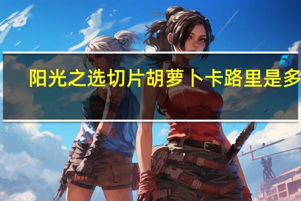 阳光之选 切片胡萝卜卡路里是多少