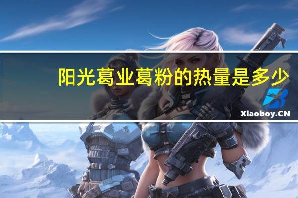 阳光葛业 葛粉的热量是多少