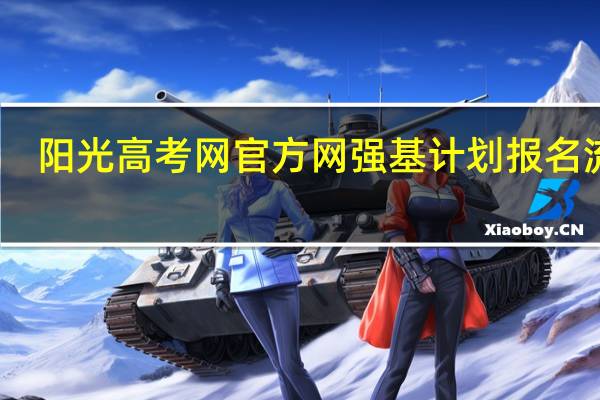 阳光高考网官方网强基计划报名流程
