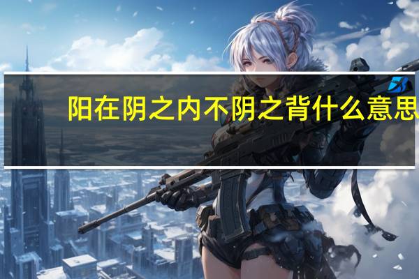 阳在阴之内不阴之背什么意思