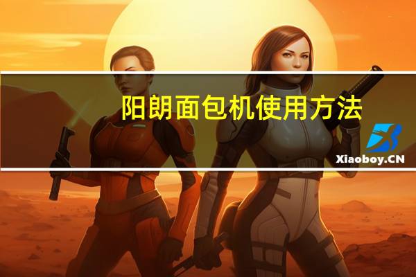 阳朗面包机使用方法