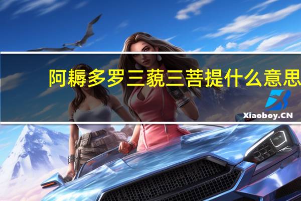 阿耨多罗三藐三菩提什么意思(三昧是什么意思)