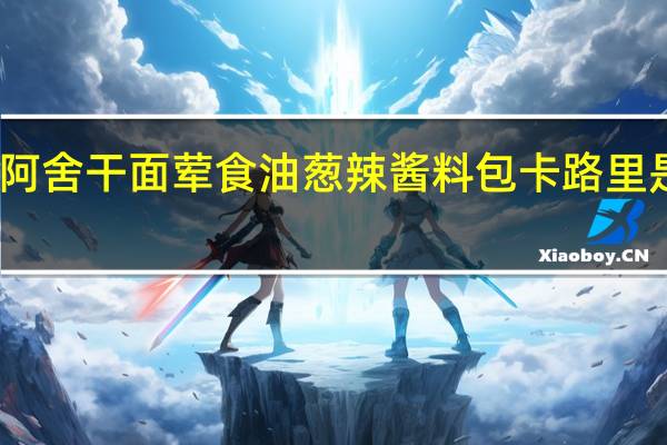 阿舍干面 荤食油葱辣酱料包卡路里是多少