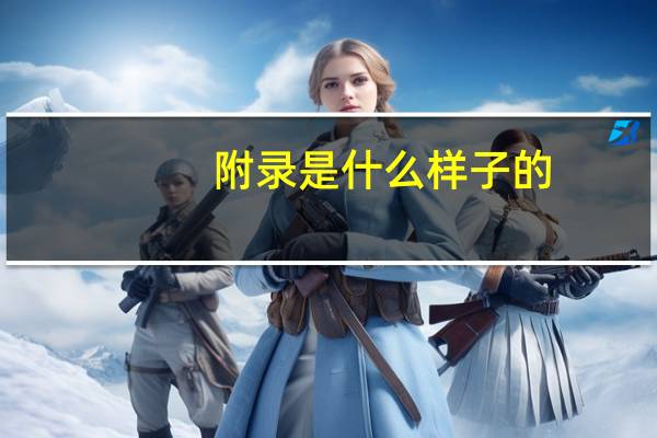 附录是什么样子的（附录是什么）