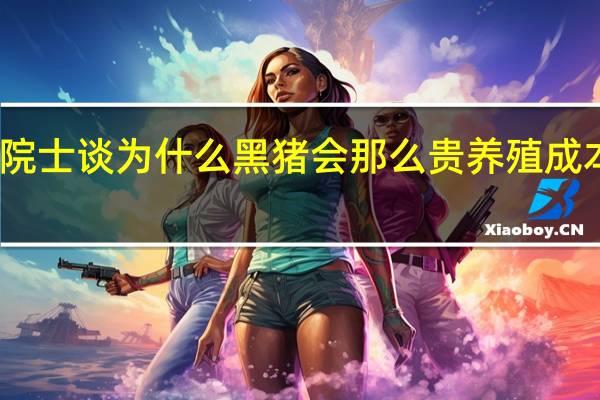 院士谈为什么黑猪会那么贵 养殖成本揭秘