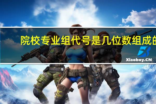 院校专业组代号是几位数组成的