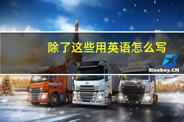 除了这些用英语怎么写