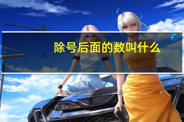 除号后面的数叫什么（除号）