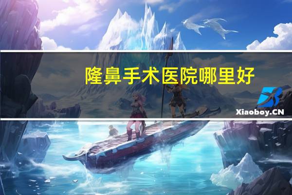 隆鼻手术医院哪里好？整鼻子上海哪家医院好