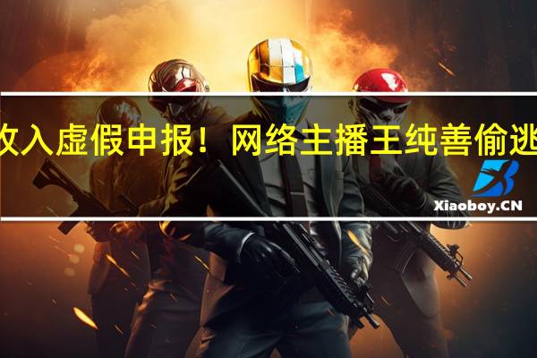 隐匿收入虚假申报！网络主播王纯善偷逃税被罚653.61万 到底什么情况嘞