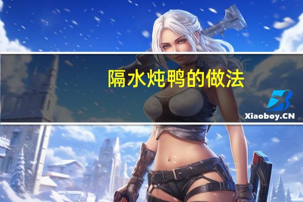 隔水炖鸭的做法