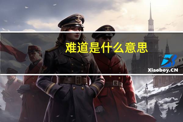 难道是什么意思