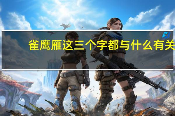 雀鹰雁这三个字都与什么有关