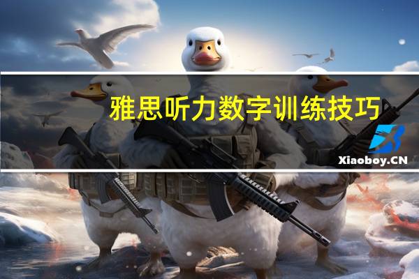 雅思听力数字训练技巧