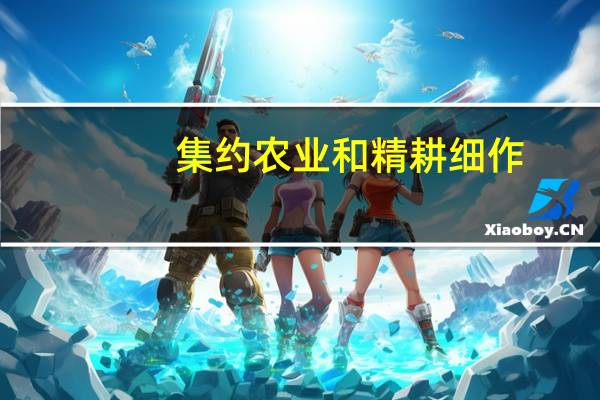 集约农业和精耕细作（集约农业）
