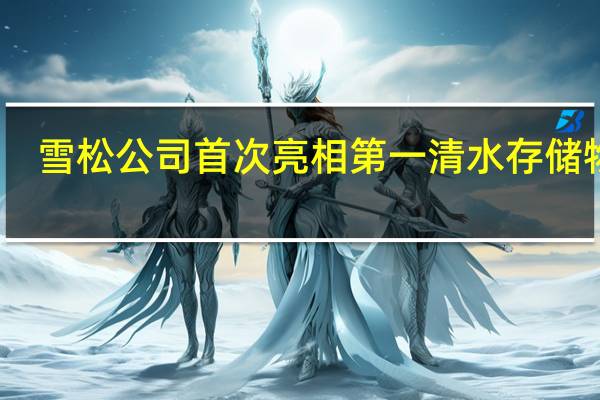雪松公司首次亮相第一清水存储物业