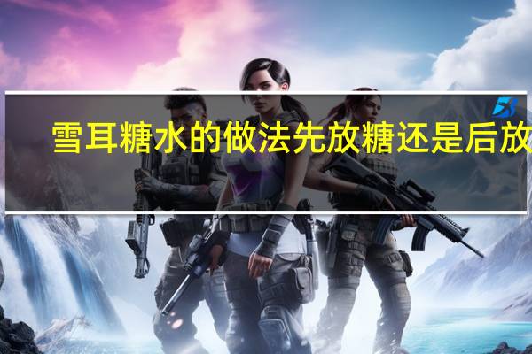 雪耳糖水的做法先放糖还是后放糖（雪耳糖水的做法）
