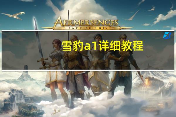 雪豹a1详细教程(雪豹操作系统)