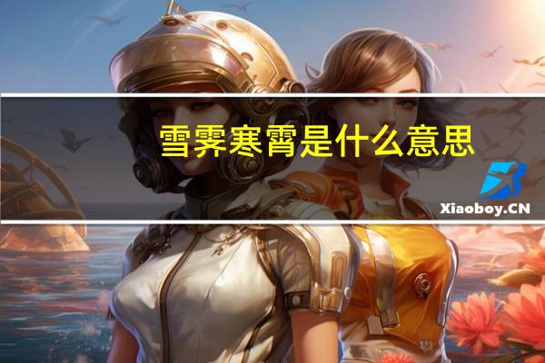 雪霁寒霄是什么意思