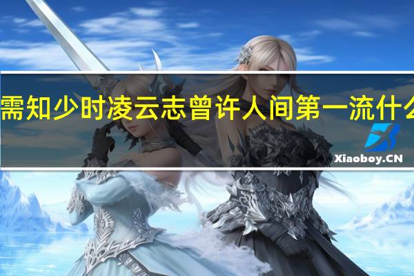 需知少时凌云志曾许人间第一流什么意思