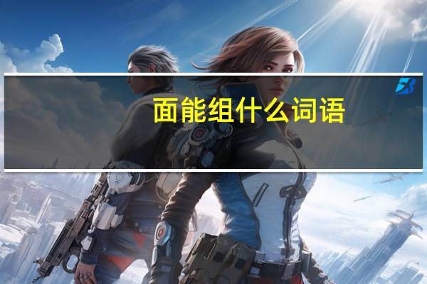 面能组什么词语