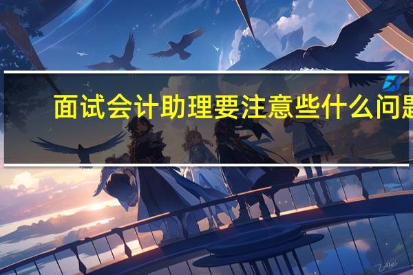 面试会计助理要注意些什么问题