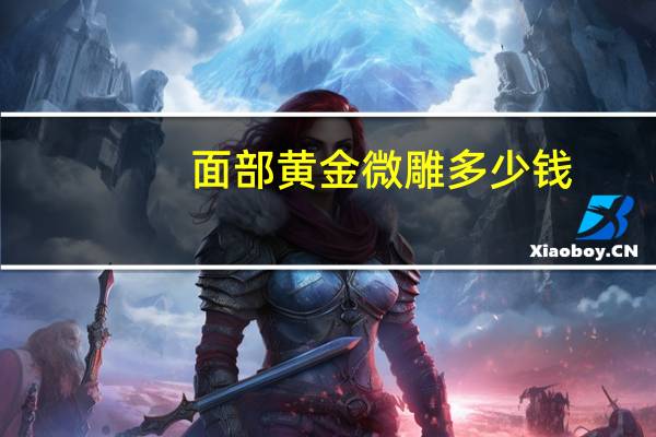 面部黄金微雕多少钱，面吸黄金微雕可以提升吗